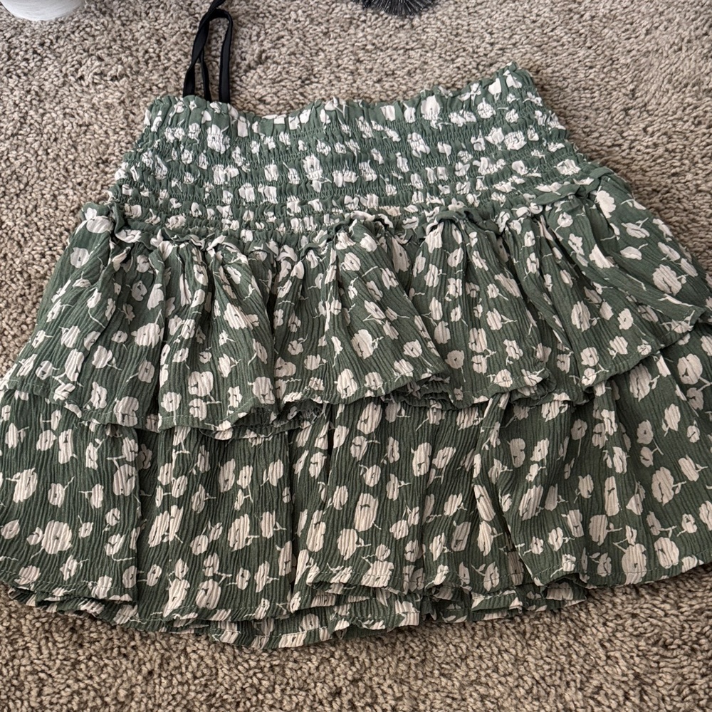 By Together Olive Floral Mini Skirt